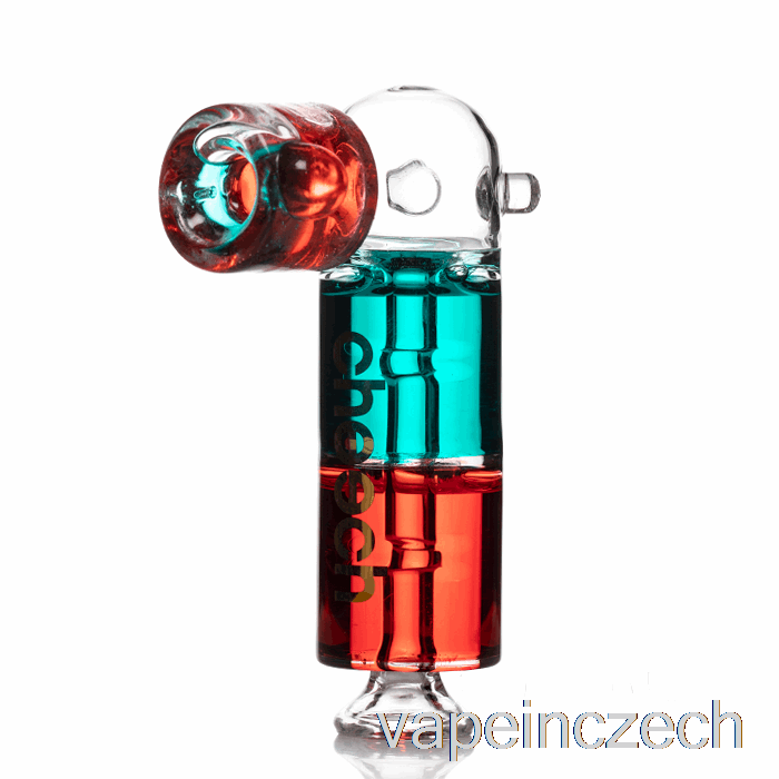 Cheech Glass Dual Freezable Hand Pipe Red / Blue Vape Pen